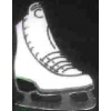WHITE FIGURE SKATE ICE SKATING PIN